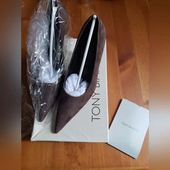 Tony Bianco Imogen Espresso Suede Size 6 - Picture 3 of 4